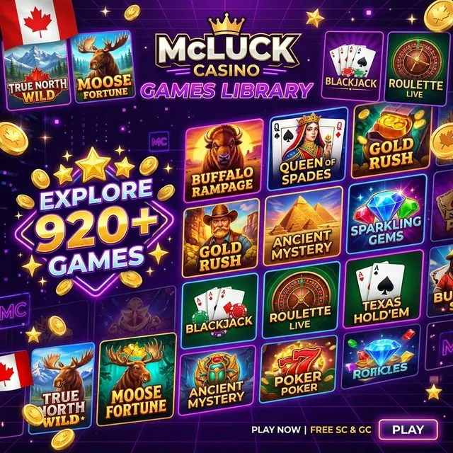 McLuck Casino games collection — slots and table games