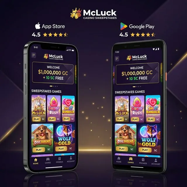 McLuck Casino mobile app — sweepstakes casino on iPhone and Android in Canada
