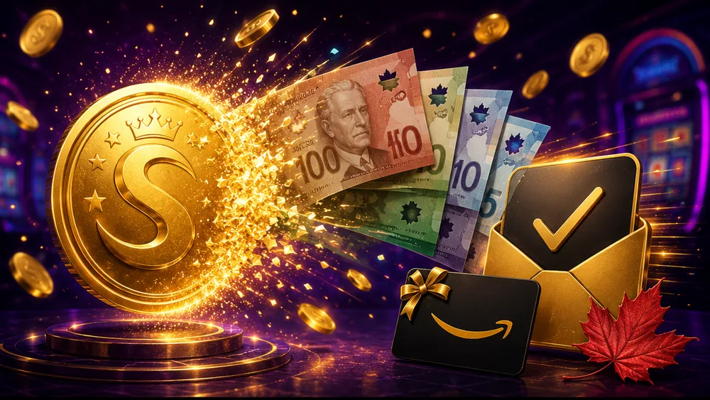 McLuck Casino Canada payments — Sweepstakes Coins converted to Canadian dollar cash prizes